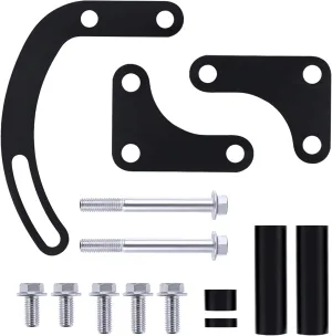 Power Steering Pump Mounting Bracket LWP SWP Endxedo Black Power Steering Pump Bracket Compatible with SB SBC Chevy engines 262 265 283 302 305 307 327 350 400