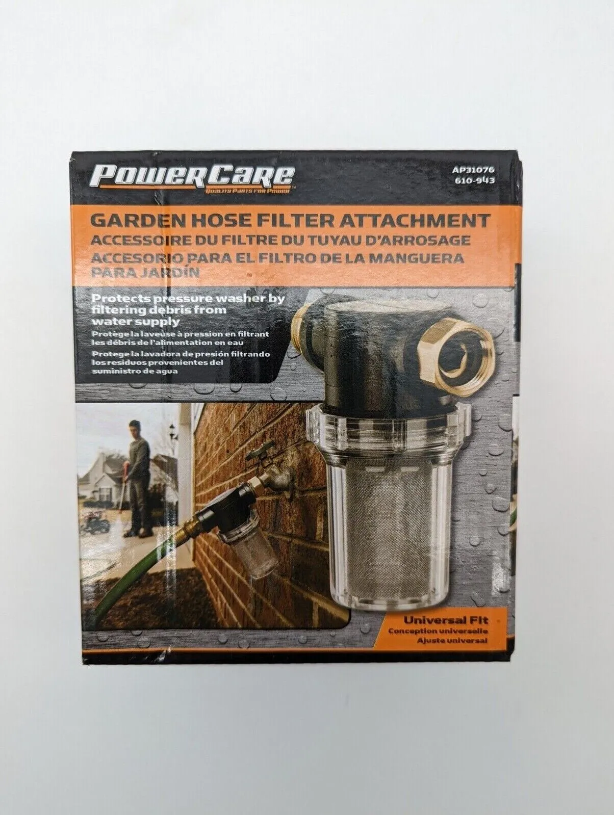 PowerCare AP31076 Universal Fit Protects Garden Hose Filter Attachment 610-943