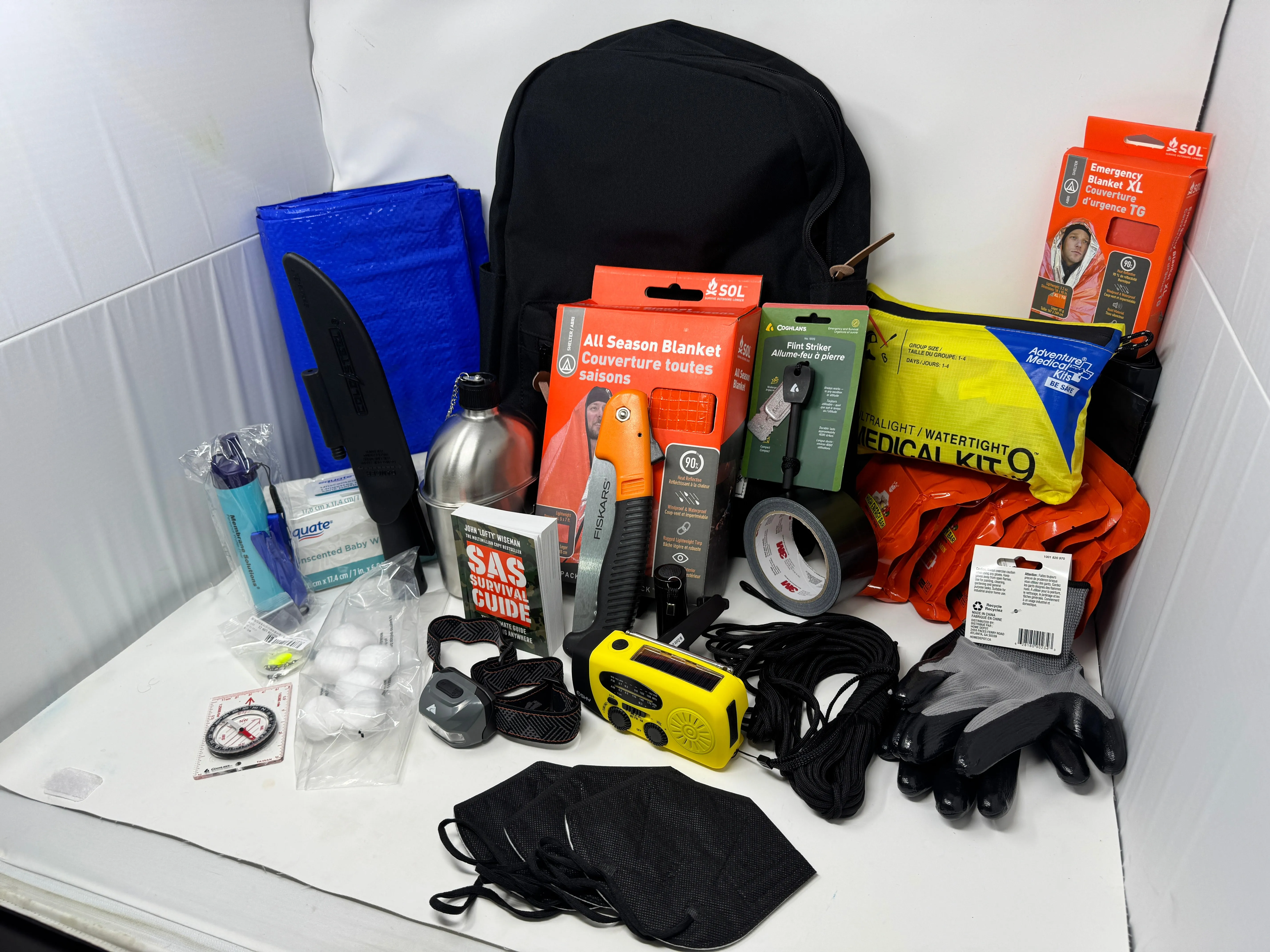 Premium Emergency Survival Kit Bug Out Bag - Ontario Tactical