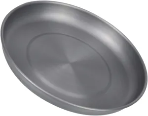 PRETYZOOM 1pc Aluminium Alloy Food Plate Portable Outdoor Serving Dish for Bbq Picnic Gatherings Lightweight Compact Design for Hot Cold Meals