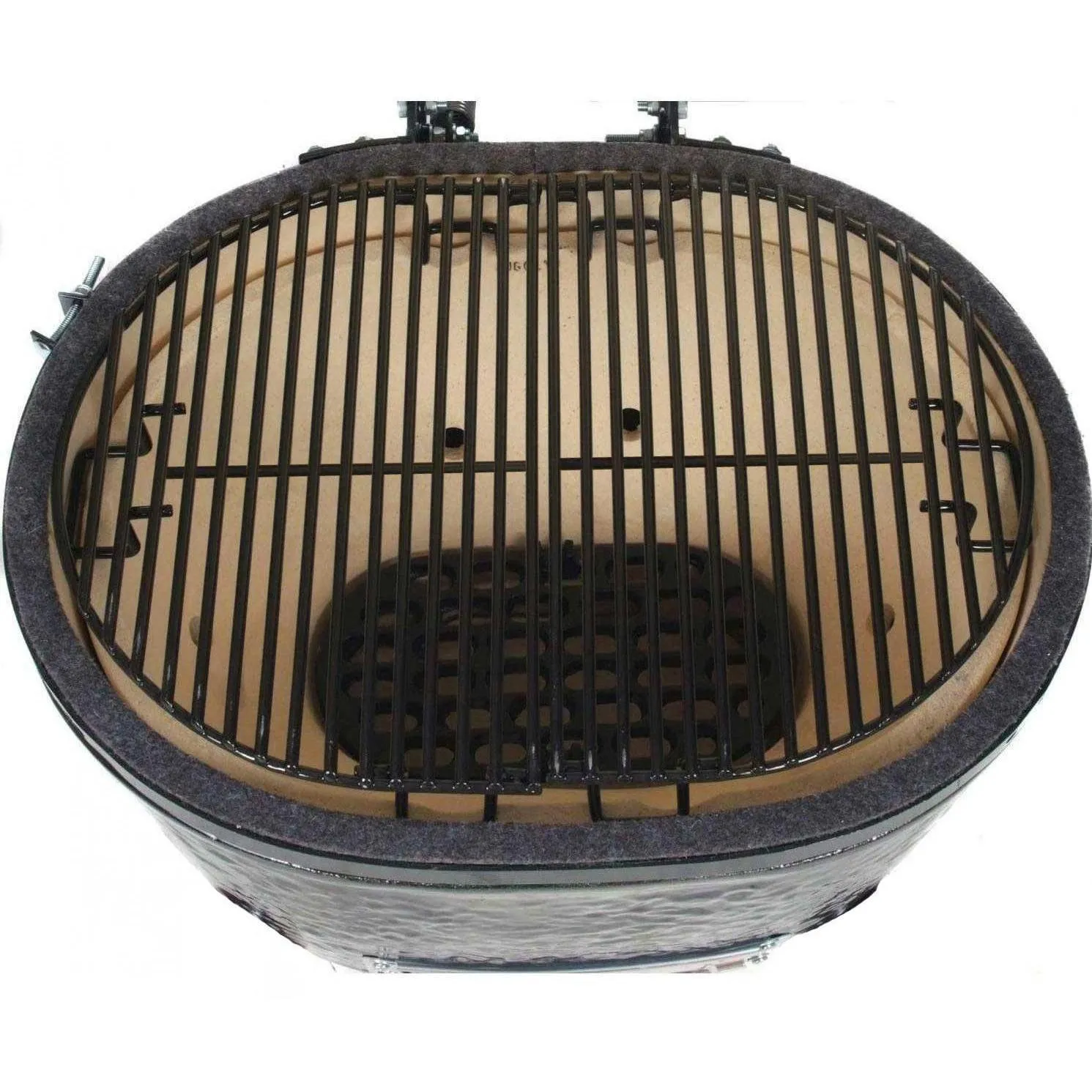 Primo Oval XL Ceramic Kamado Grill On Compact Cypress Table