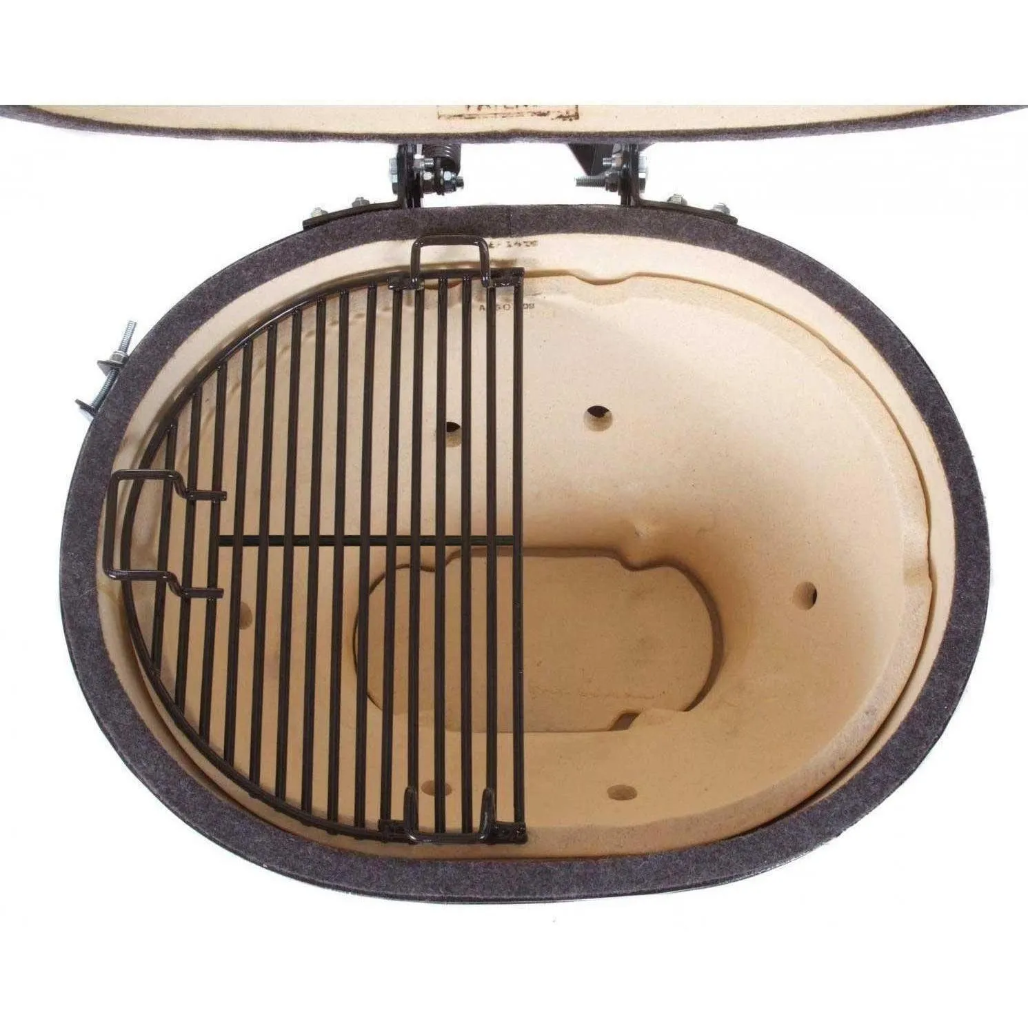Primo Oval XL Ceramic Kamado Grill On Compact Cypress Table