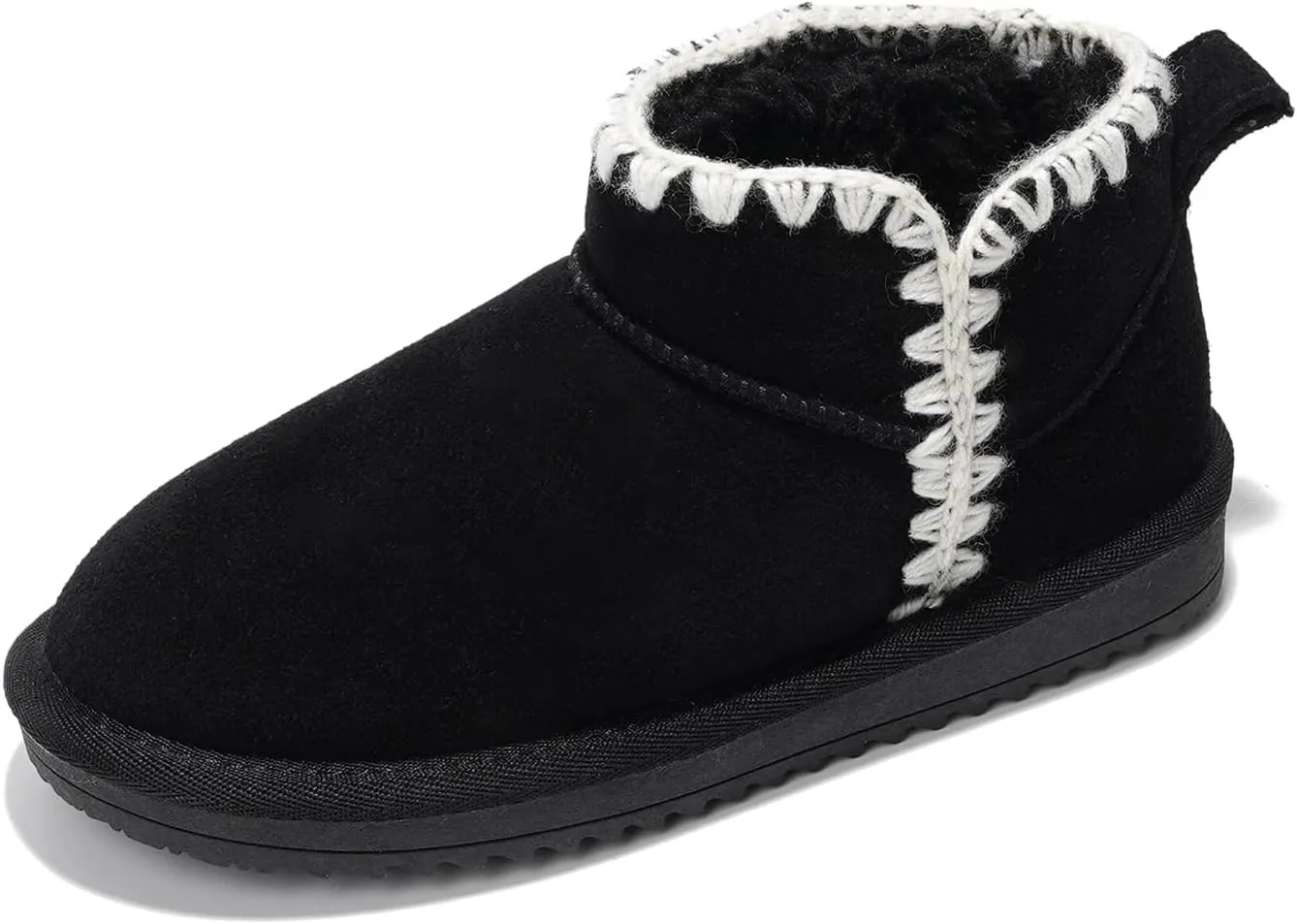 Project Cloud Genuine Leather Girls Boots – Lightweight & Cozy Fur Ankle Boots with Memory Foam – Non Slip Kids Boots for Girls, Perfect for Fall and Everyday Wear