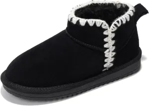 Project Cloud Genuine Leather Girls Boots – Lightweight & Cozy Fur Ankle Boots with Memory Foam – Non Slip Kids Boots for Girls, Perfect for Fall and Everyday Wear