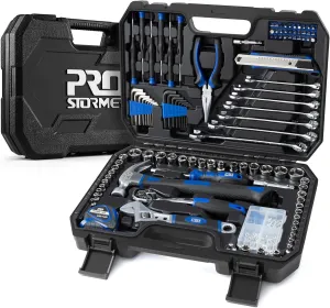 Prostormer 200-Piece Hand Tool Set, General Home and Auto Repair Tool Kit with Toolbox Storage Case for Mechanical Repair, DIY, Home Maintenance