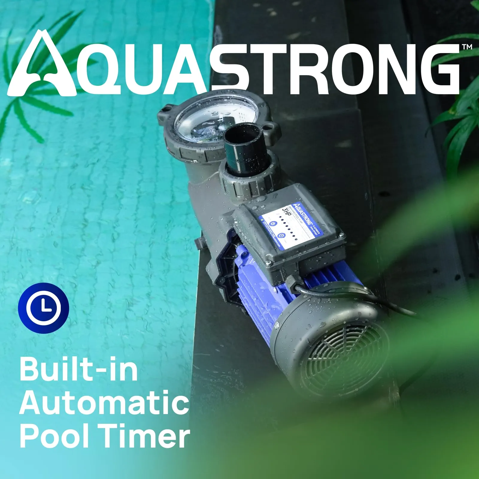 PSP300T-LV 3 HP 115V Pool Pump with Timer, 9350 GPH