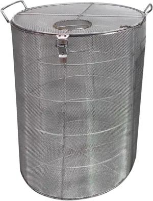 Pump Barrier Cover Stainless Steel Round Pump Filter Mesh Water Pump Protective Cover 2mm Mesh Anti-Clogging Sump Pump Cage for Fish Pond Septic Tank Water Pon(Size:25x40cm/9.8"x15.7",Color:Side Hole)