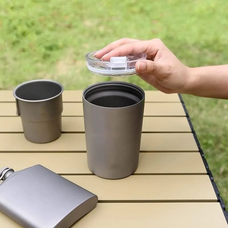 Pure Titanium Water Cup 400ML Portable Car Coffee Cup
