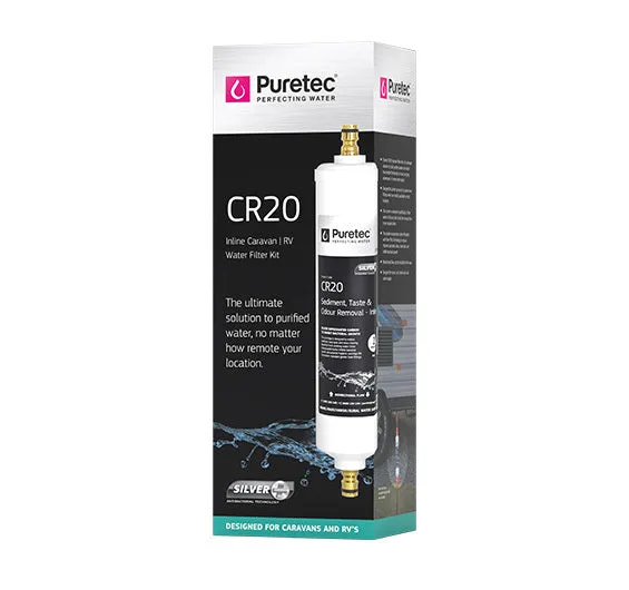 Puretec Caravan Inline Filter with Brass Hose Connectors