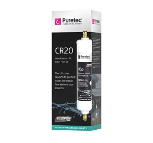 Puretec Caravan Inline Filter with Brass Hose Connectors