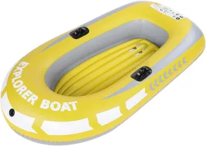 PVC Inflatable 2 Person Kayak Canoe Fishing Diving Air Boat for Outdoor Water Sports Yellow