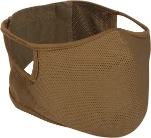 Qavctw Tactical Shooting Mask - Foldable Airsoft Silicone Half Face Mesh Mask with Ear Protection