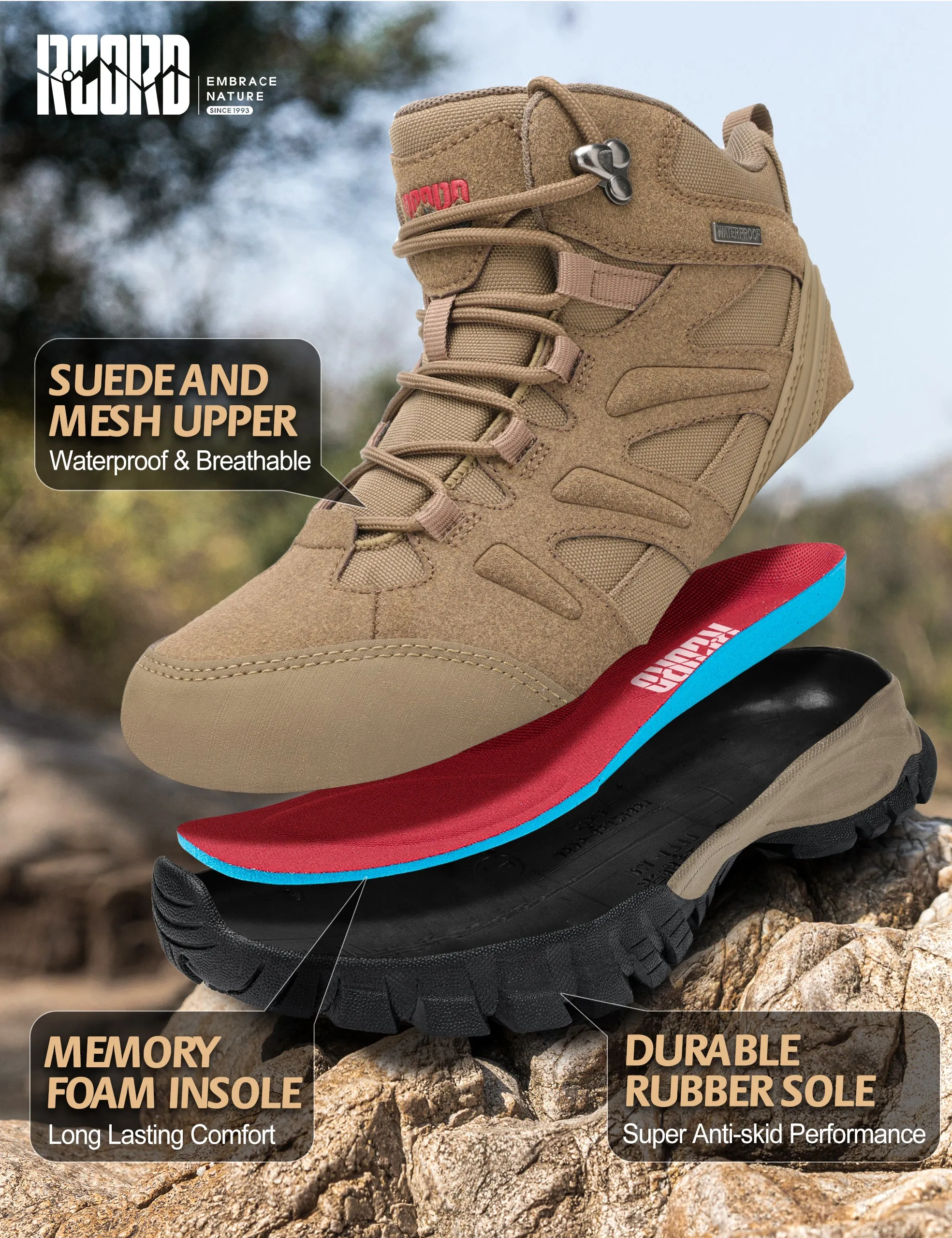 R CORD Womens Hiking Boots