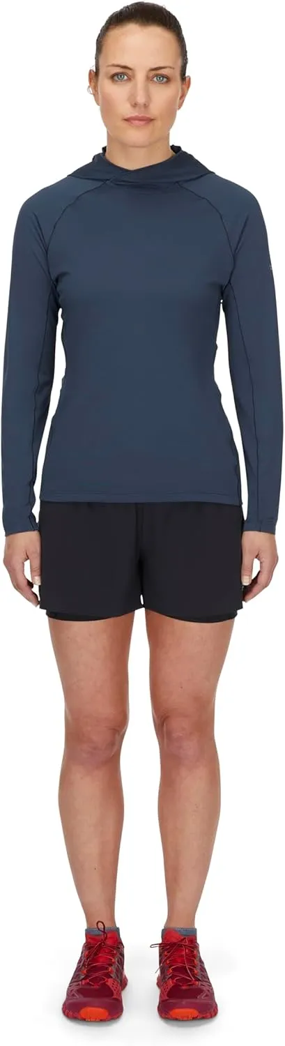 Rab Women's Sonic Hoody Lightweight Breathable Baselayer Shirt for Hiking & Trail Running