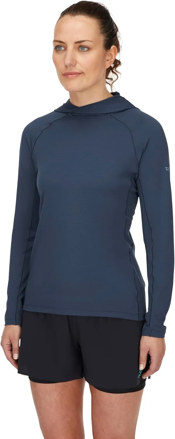 Rab Women's Sonic Hoody Lightweight Breathable Baselayer Shirt for Hiking & Trail Running