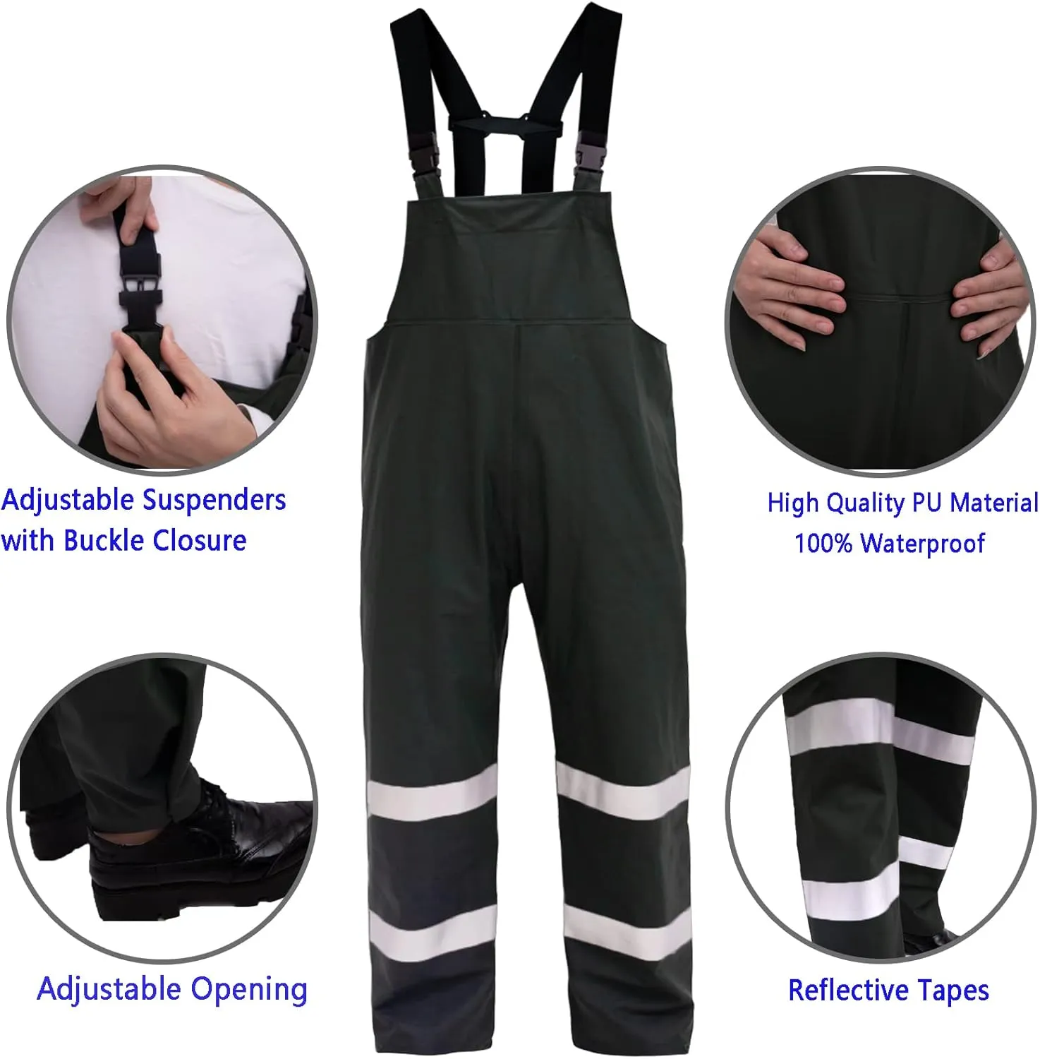 Rain Suits for Men Waterproof Rain Jacket Coat Pants Heavy Duty Women Fishing Rain Gear Workwear