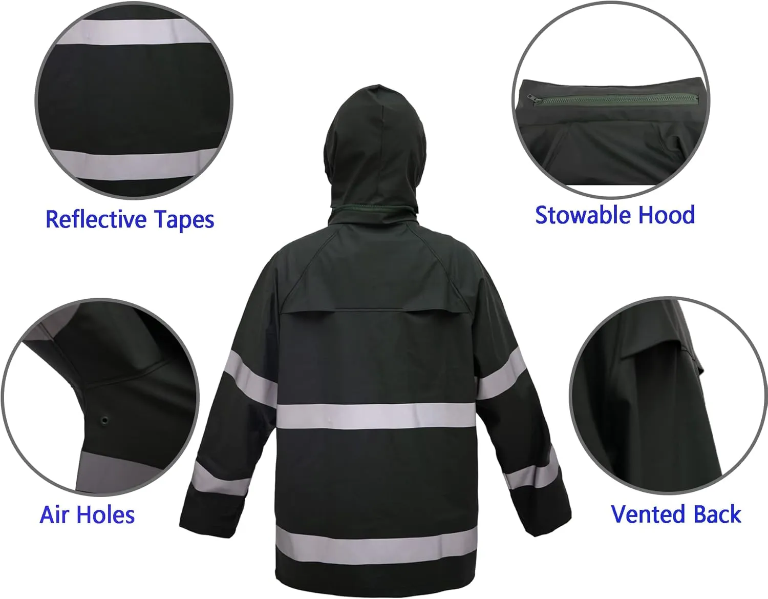 Rain Suits for Men Waterproof Rain Jacket Coat Pants Heavy Duty Women Fishing Rain Gear Workwear