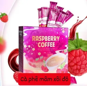 RASPBERRY COFFEE - Ca Phe Mam Xoi Giam Can, 240g_ Box, 15 Stick Packs