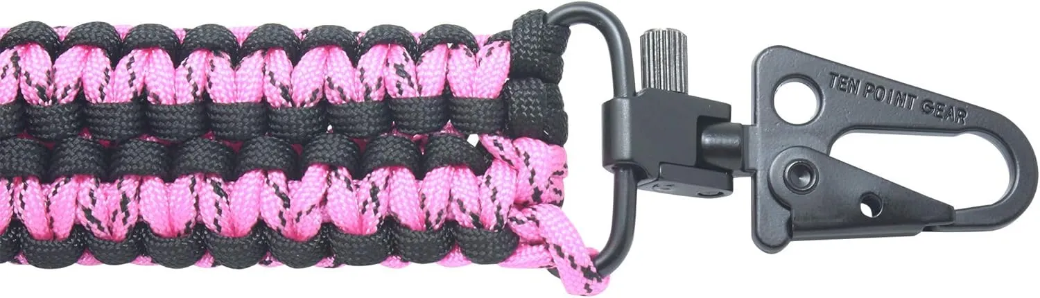 Realtree Paracord Traditional 2 Points Gun Sling 550 Adjustable w/Swivels and Adapter. Officially Licensed Outdoor Sling. Perfect for Hunting and Survival Use. Super