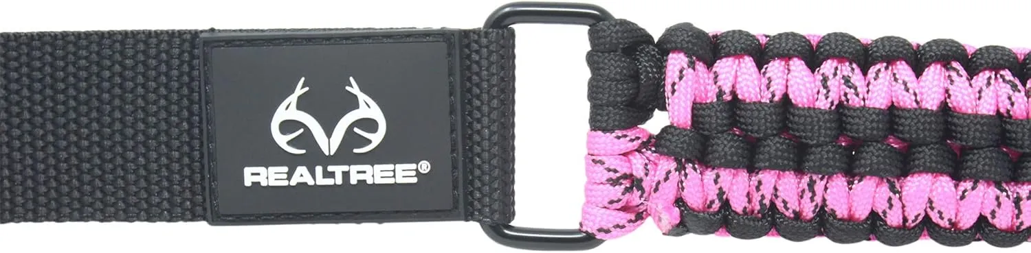 Realtree Paracord Traditional 2 Points Gun Sling 550 Adjustable w/Swivels and Adapter. Officially Licensed Outdoor Sling. Perfect for Hunting and Survival Use. Super