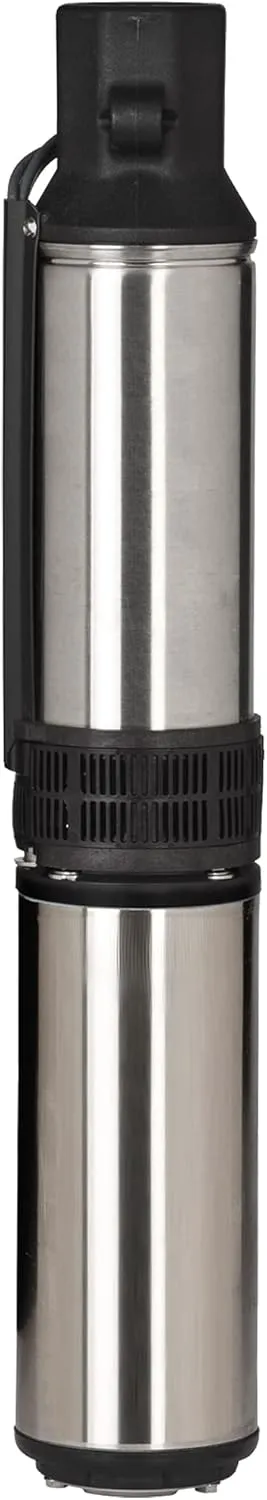 Red Lion RL12G10-2W2V 4-inch Submersible Deep Well Pump, 1 HP, 12 GPM 2-Wire, 230-Volt, Steel, 14942404