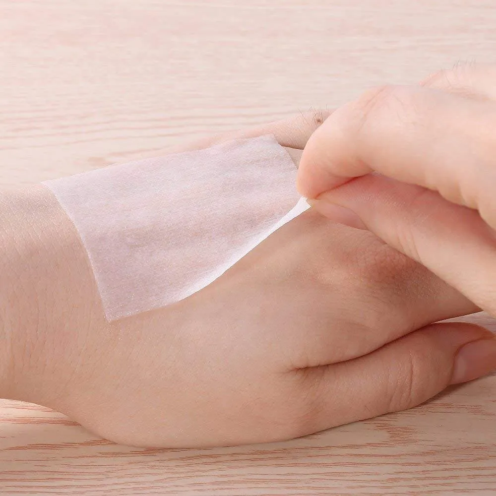 Remove Facial Makeup Cotton Pad- Super Thin Soft Make up 100% Pure Square Cotton Puff with Strong water absorption 1000 PIECES RANDOM COLOR of box