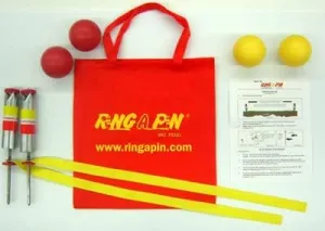 Ring A Pin Yard Game Outdoor Yard Game Set with Durable Materials and Balls, Cup Throwing Game for Beach, Camping, Lawn and Backyard