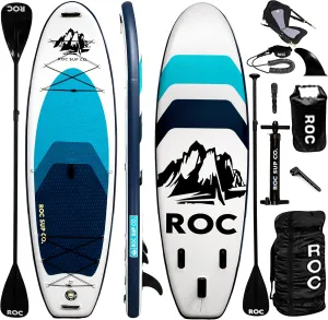 Roc Inflatable Stand Up Paddle Boards 10 ft 6 in with Premium SUP Paddle Board Accessories, Wide Stable Design, Non-Slip Comfort Deck for Youth & Adults