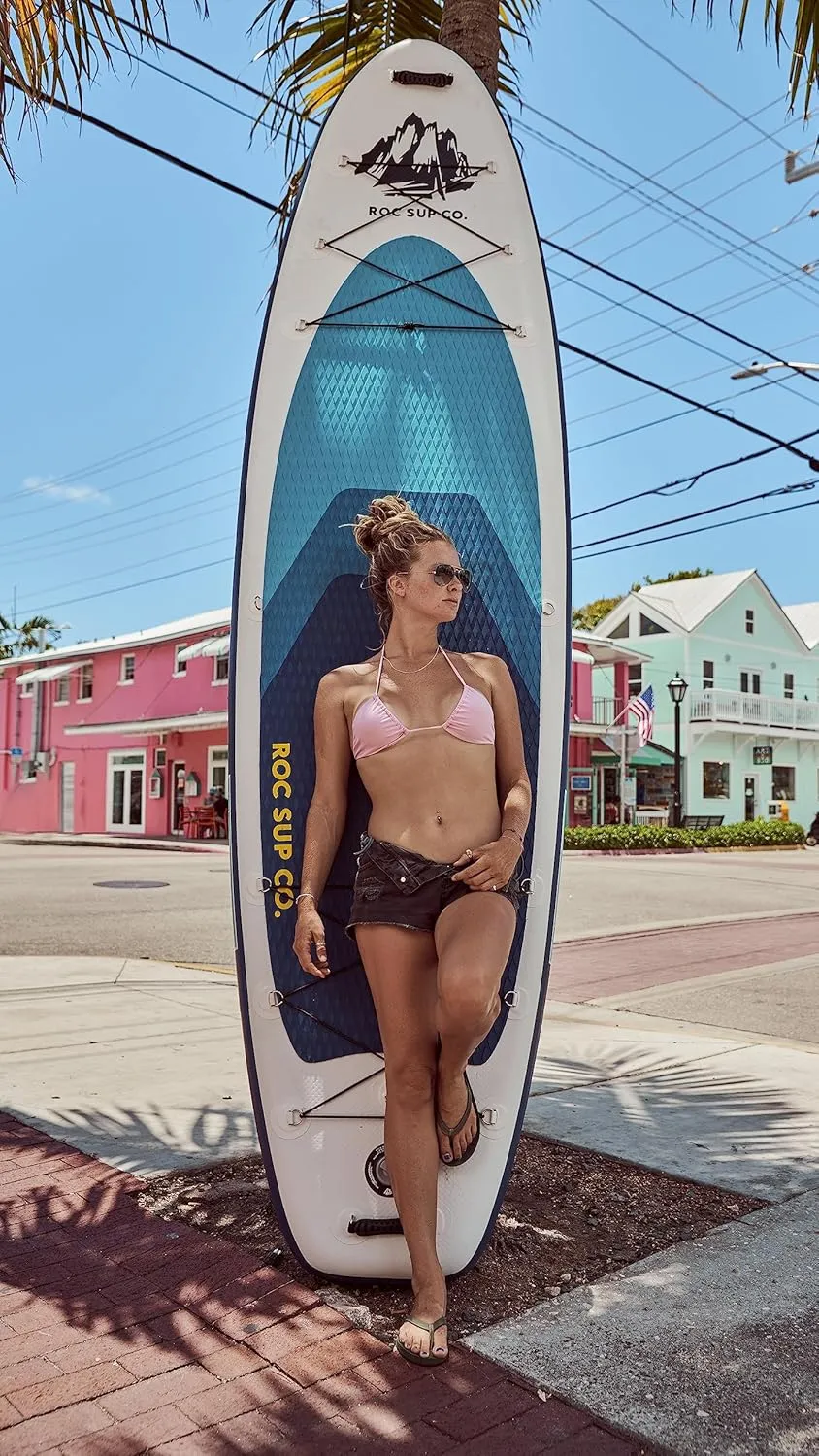 Roc Inflatable Stand Up Paddle Boards 10 ft 6 in with Premium SUP Paddle Board Accessories, Wide Stable Design, Non-Slip Comfort Deck for Youth & Adults