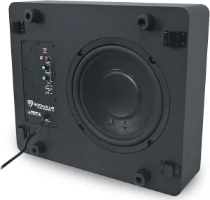 Rockville Slim Shaker 10" 150W Powered Subwoofer, Low Profile, Wall-Mountable, Deep Bass, Perfect for Home Theater and Gaming