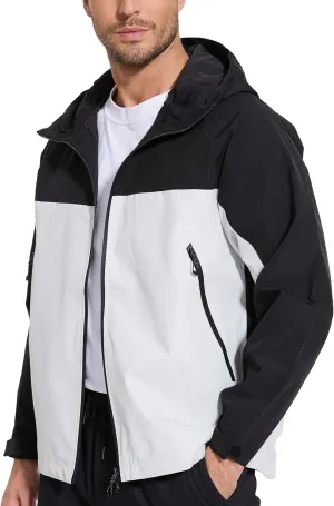 romansong Mens Rain Jackets with Hood Unisex Waterproof Shell Jacket Lightweight Raincoat for Cycling Golf Hiking Outdoors