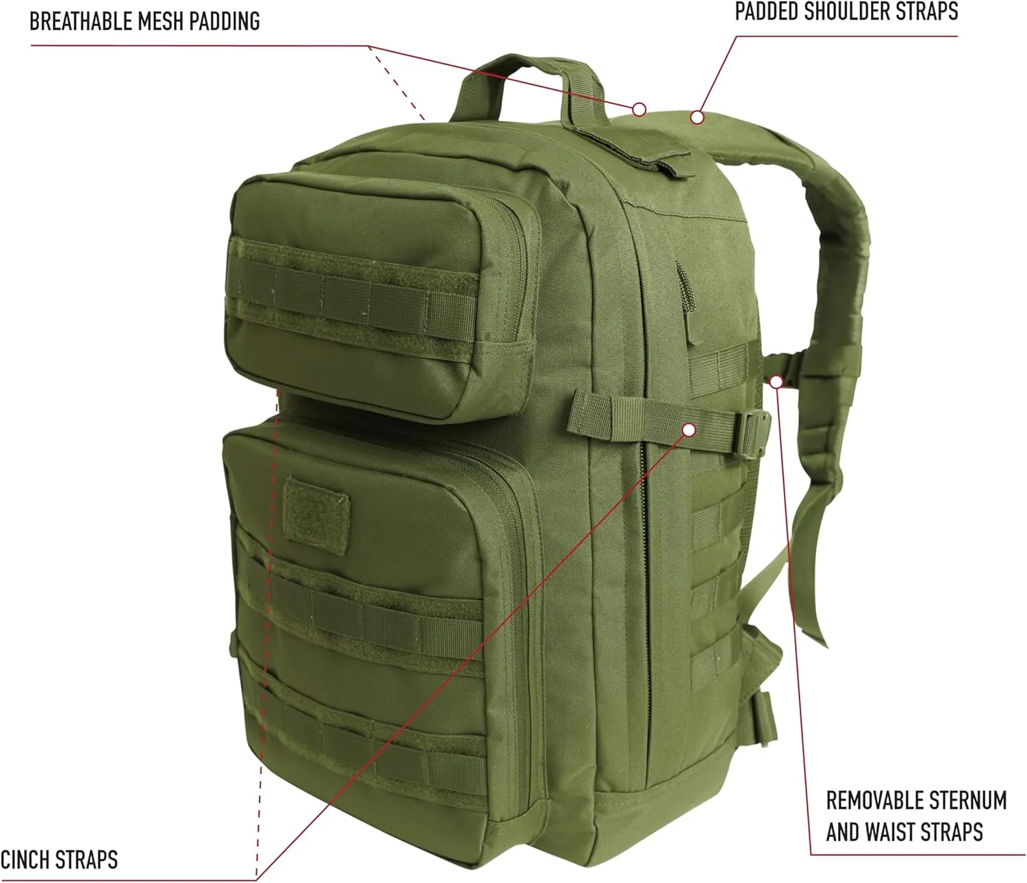 Rothco 22970: Midnight Camo Fast Mover Tactical Backpack