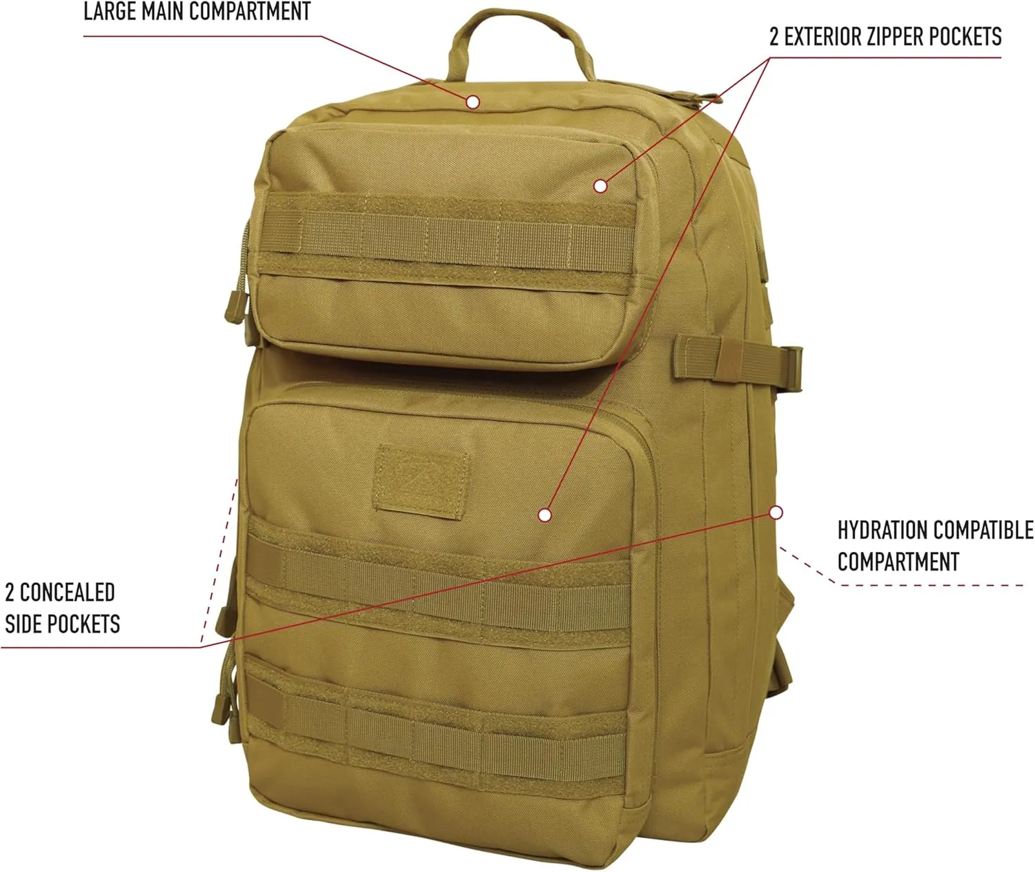 Rothco 22970: Midnight Camo Fast Mover Tactical Backpack