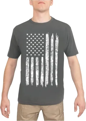 Rothco Distressed US Flag Athletic Fit T-Shirt - Comfort Short Sleeve Graphic Tee