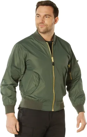 Rothco Lightweight MA-1 Flight Jacket - Iconic Bomber Style Jacket Comfortable Coat (US, Alpha, Large, Regular, Regular, Sage Green)