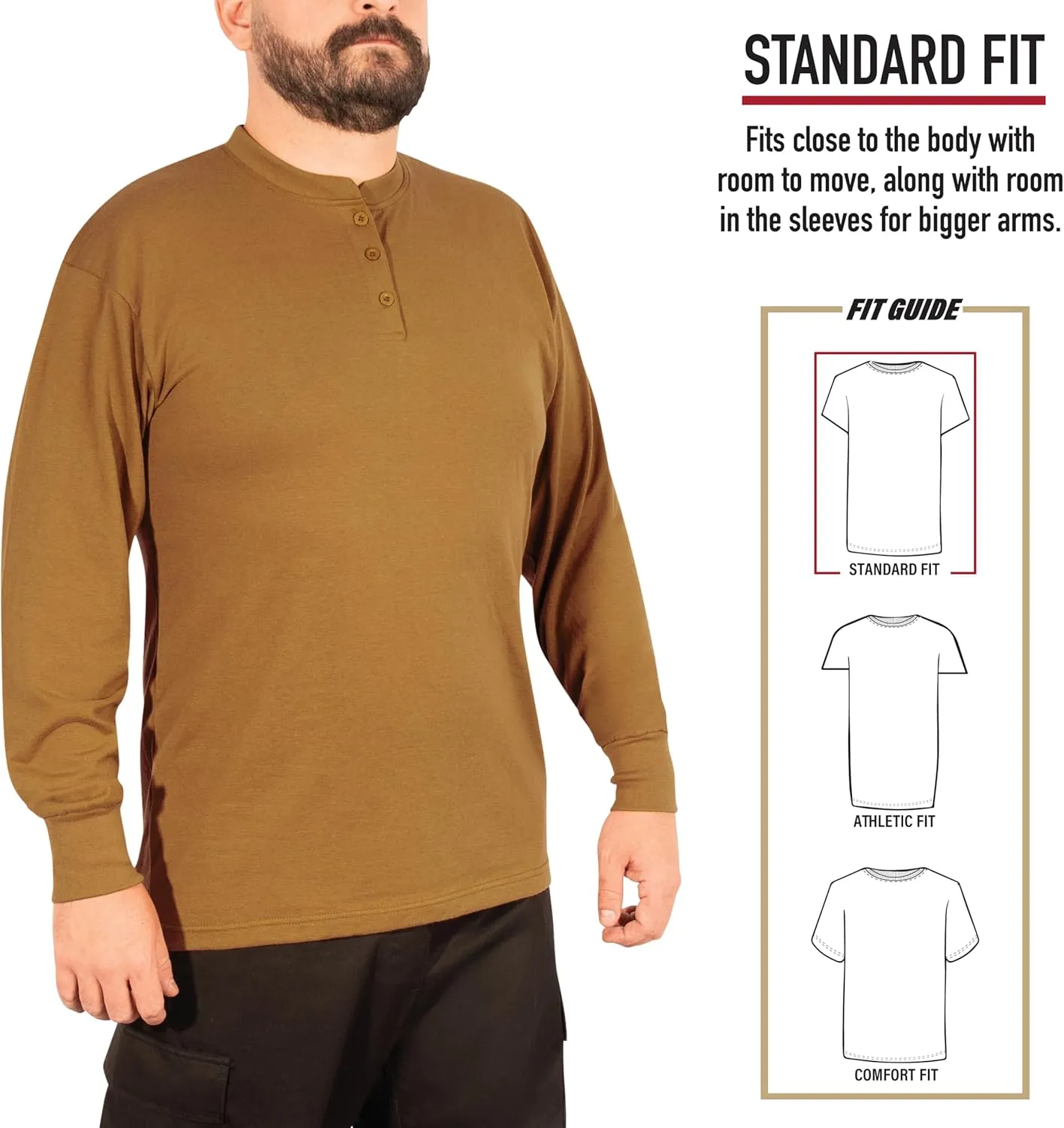 Rothco Long Sleeve Henley Shirt