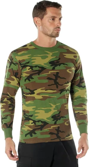 Rothco Mens Long Sleeve Color Camo T-Shirt