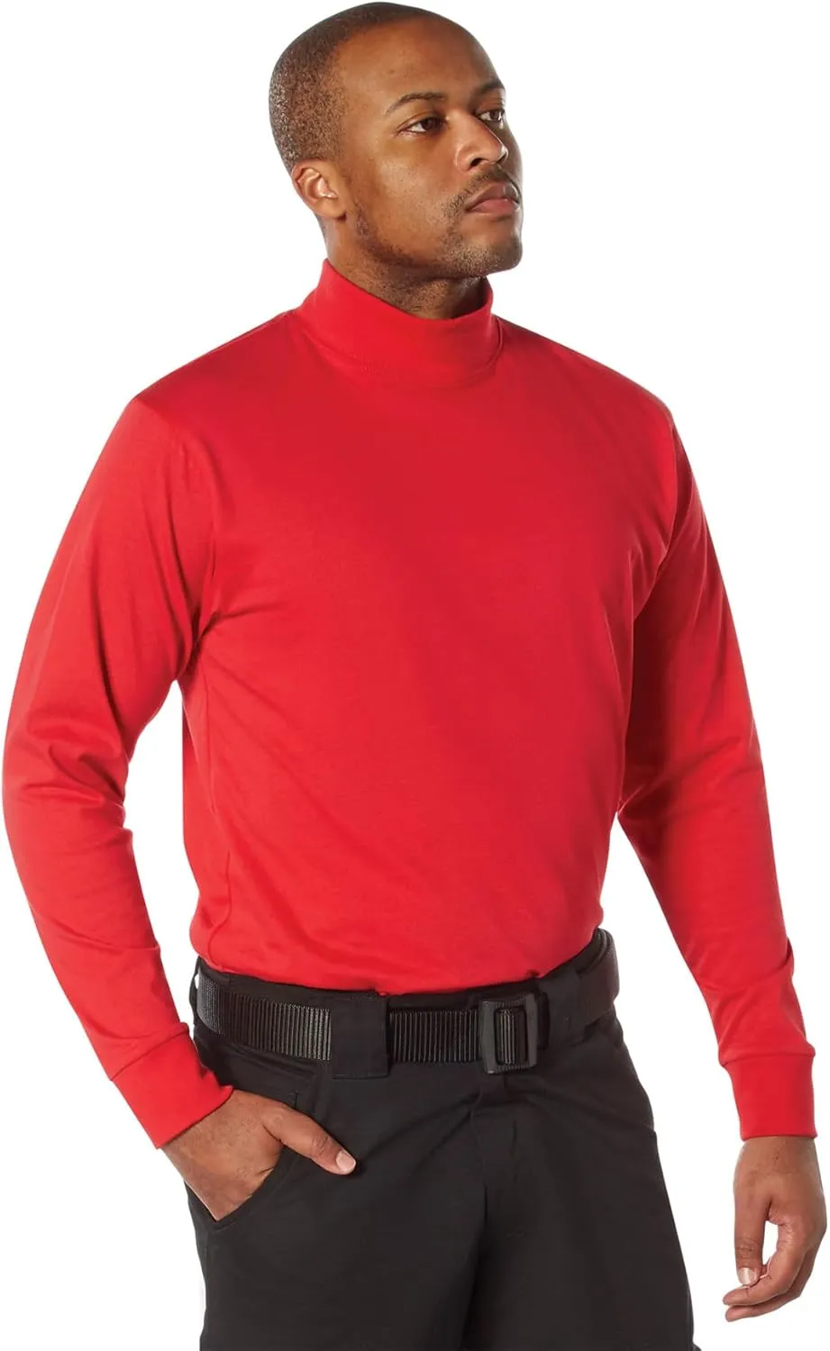 Rothco Mock Turtleneck Long Sleeve Mock Turtleneck Basic Solid Pullover Undershirt