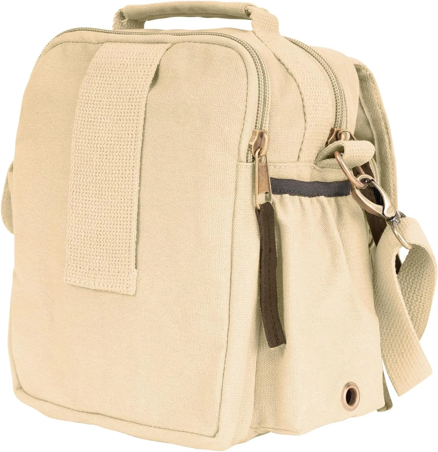 Rothco Vintage Canvas & Leather Travel Shoulder Bag for Organizing Essentials