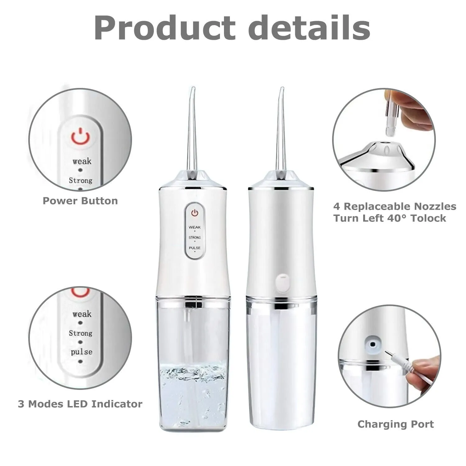 Royaleva Portable Dental Water Flosser for Travel Use