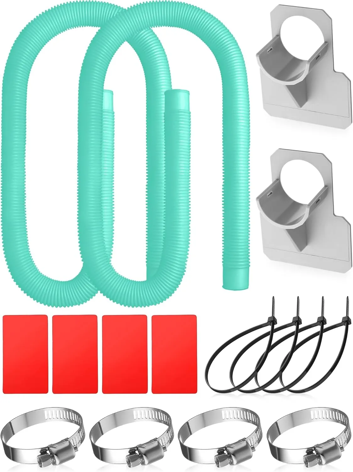 Saintrygo 2 Sets Material Upgrade 1.25''x 59'' Pool Hose Replacement Kit for Above Ground Pools Hoses Pool Filter Replacement Hose Pool Holder Compatible with Filter Pumps 330 530 1000 Gph(Lake Blue)