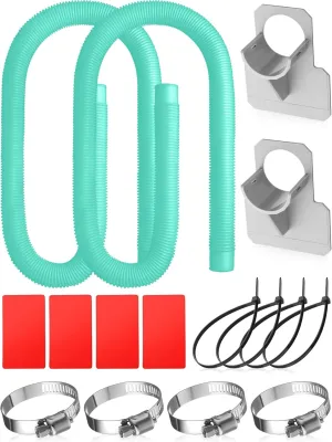 Saintrygo 2 Sets Material Upgrade 1.25''x 59'' Pool Hose Replacement Kit for Above Ground Pools Hoses Pool Filter Replacement Hose Pool Holder Compatible with Filter Pumps 330 530 1000 Gph(Lake Blue)