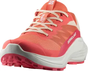 Salomon Women's Alphaglide Trail Running Shoe, Lightweight Cushioning and All-Terrain Grip for Trail Running & Hiking - Emberglow/White/Rouge Red - 8.5 Medium