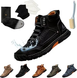 Sawbehind Mens Boots, Comfortable Waterproof Sawbehind Leather Boots Mens, Handmade Saw Behind Shoes, Men & Women
