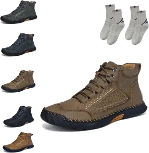 Sawbehind Mens Boots, Sawbehind Men'S Waterproof Handmade Boots, Arch Support, For Outdoor, Hiking, Travel, Sports