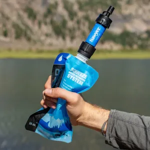 Sawyer SP128 MINI Water Filter - Ultralight 0.1 Micron Survival Water Purifier (Blue)