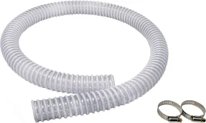 Sealproof 1.5" x 6 FT Pool Filter Pump Connection Hose for Above Ground Pools, 1-1/2 Inch ID Dia x 72" Premium Quality Kinkproof PVC, Made in USA | Cut to Desired Length, Includes 2 Hose Clamps