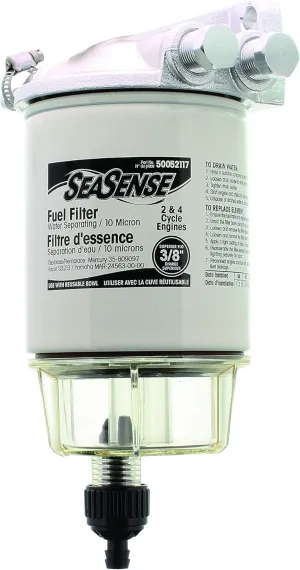 SeaSense Fuel Filter Kit with Clear Bowl And Aluminum Head