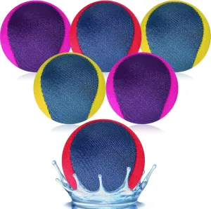 Seematn 6 Pcs Water Skipping Ball 2 Inch Water Bouncing Beach Ball Beach Toys Pool Accessories for Boys Girls Gift Outdoor Games Activities Pool