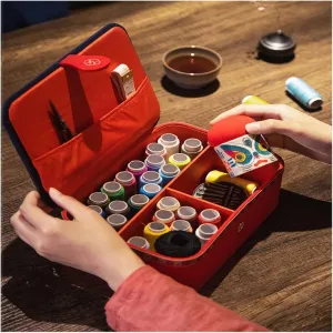 Sewing Tool Box, Sewing Kit, Home Sewing Box, High Quality Large Multifunctional Storage Box, Handmade DIY Set (23 x 15.5 x 8 cm) (Colour